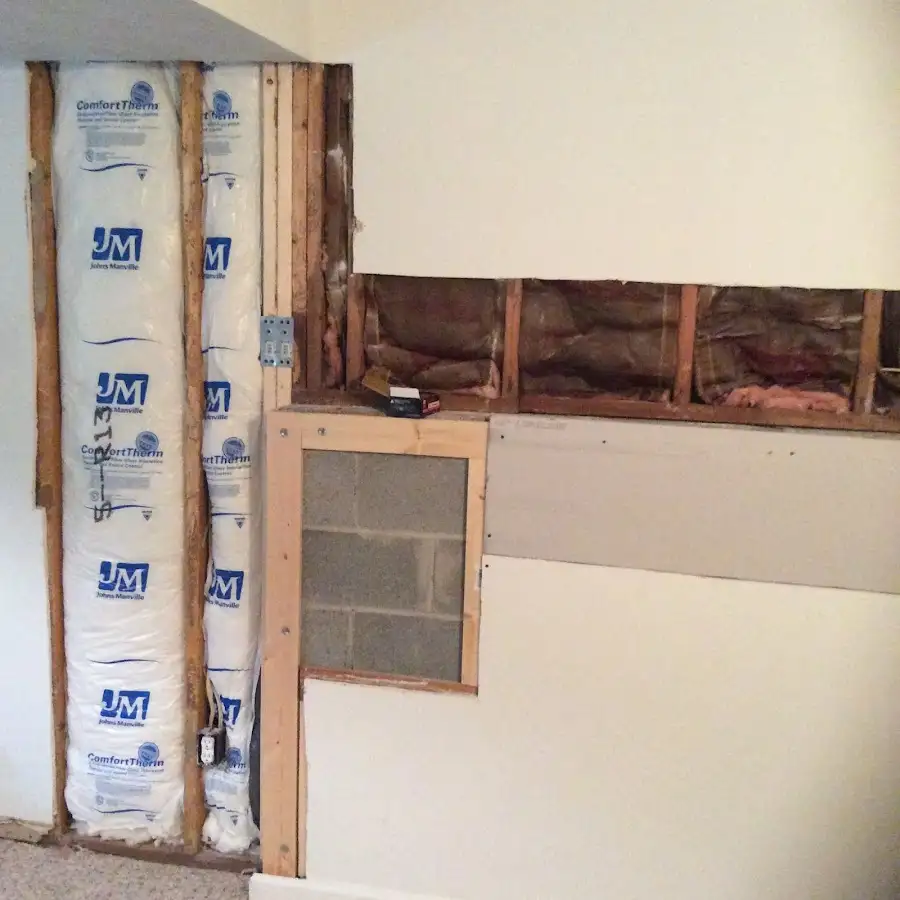 Wall insulation replacement during Contents Cleaning & Restoration in Haledon